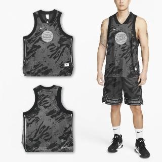 【NIKE 耐吉】球衣 Dri-FIT ADV Premium 男款 黑 灰 籃球 背心 無袖 吸濕排汗(DX0258-010)