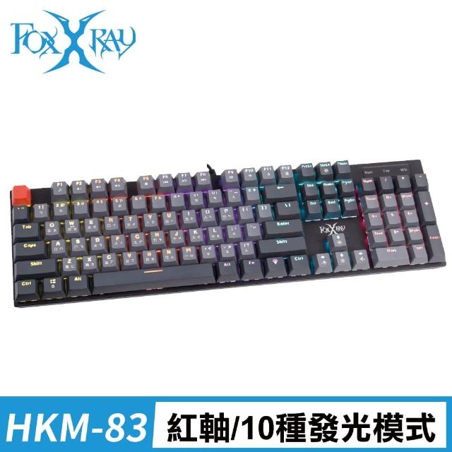 【FOXXRAY 狐鐳】HKM-83 緋紅戰狐 有線電競機械鍵盤(紅軸)