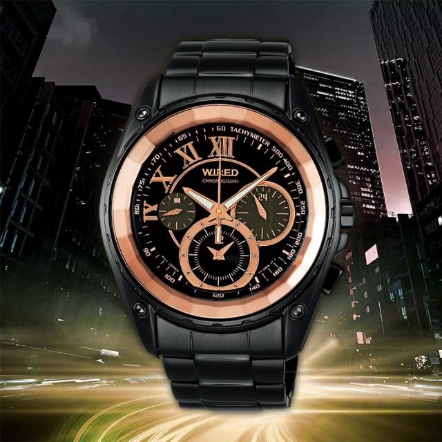 【WIRED】城市征服者三眼計時手錶-42mm(7T11-0BD0SD)