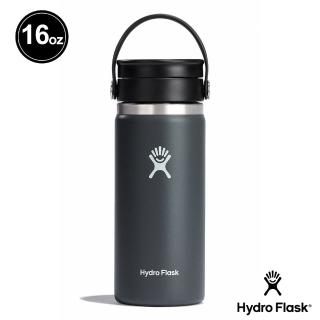 【Hydro Flask】16oz/473ml 寬口旋轉咖啡蓋保溫杯(石板灰)(保溫瓶)