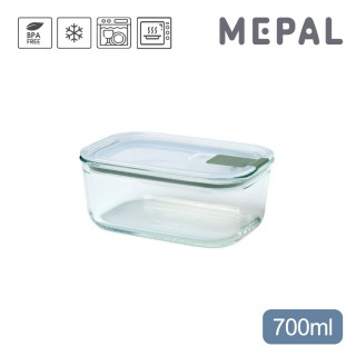 【MEPAL】EasyClip 輕巧蓋玻璃密封保鮮盒700ml-鼠尾草綠