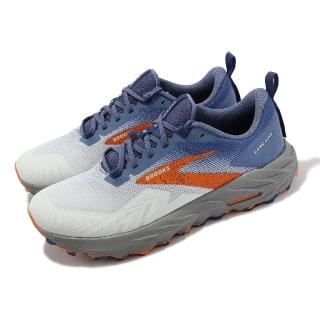 【BROOKS】越野跑鞋 Cascadia 17 2E 寬楦 男鞋 灰 藍 橘 輕量 郊山 戶外 運動鞋(1104032E405)