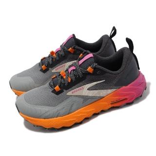 【BROOKS】越野跑鞋 Cascadia 17 女鞋 灰 橘 輕量 郊山 戶外 覓食限定款(1203921B032)