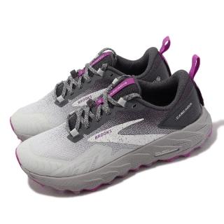 【BROOKS】越野跑鞋 Cascadia 17 D 寬楦 女鞋 灰 紫 輕量 郊山 戶外 運動鞋(1203921D028)