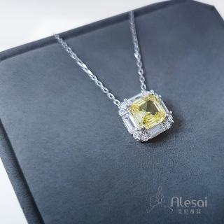 【Alesai 艾尼希亞】925純銀 頂級高碳鑽項鍊(人造高碳鑽項鍊)