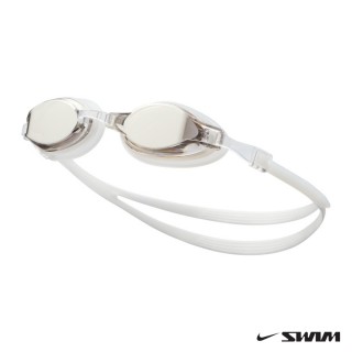 【NIKE 耐吉】SWIM 成人訓練型鏡面泳鏡 CHROME 銀白 NESSD125-040