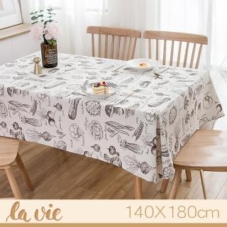 【La Vie】伊縵。蔬菜印花棉麻桌布(140*180cm)