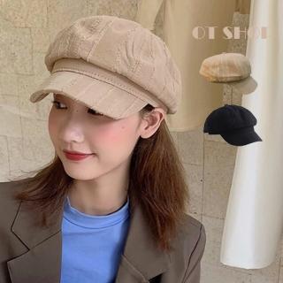 【OT SHOP】帽子 八角帽 報童帽 C2151(簡約素面條紋 英倫風 momo獨賣款 帽子)