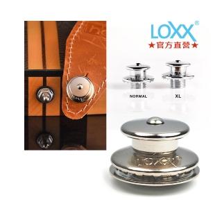 【Loxx】E-XL-CHROME 亮銀色-電吉他貝斯加厚款-快扣 Thick Leather Strap Lock(輕巧快速荷重100公斤)
