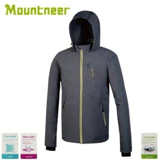 【Mountneer 山林】男 輕量防風SOFT SHELL外套《中灰》32J05/防風外套/保暖外套/夾克(悠遊山水)