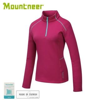 【Mountneer 山林】女針織保暖上衣《深桃紅》32P26/保暖中層/長袖上衣(悠遊山水)