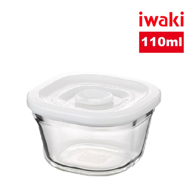 【iwaki】耐熱玻璃微波密封保鮮盒(110ml)