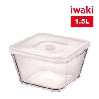 【iwaki】耐熱玻璃微波密封保鮮盒(1.5L)