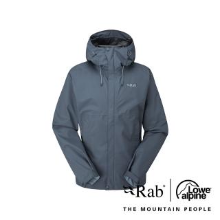 【RAB】Downpour Eco Jacket 透氣防風防水連帽外套 女款 獵戶藍 #QWG83