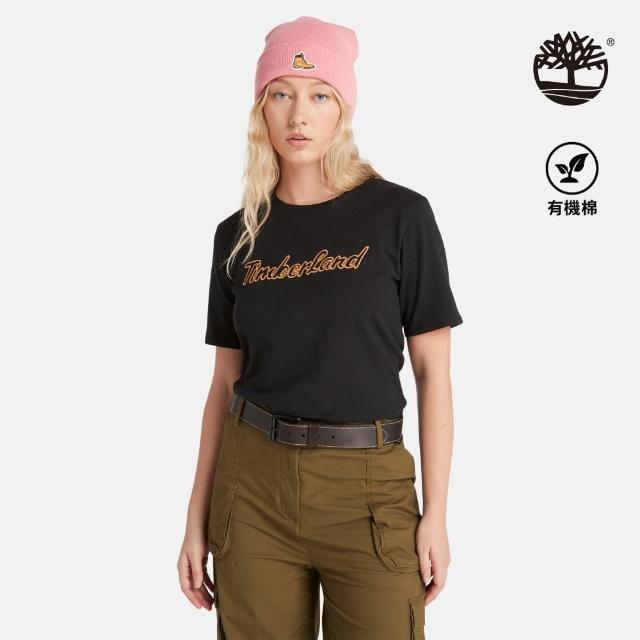 【Timberland】女款黑色Logo 短袖T恤(A6HPH001)
