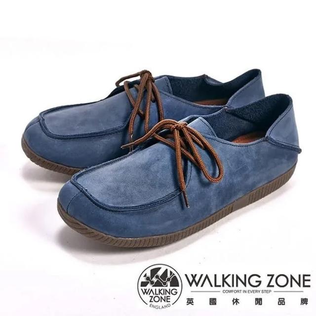 【WALKING ZONE】可踩式雙穿休閒女鞋(藍)