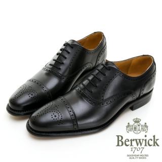【GEORGE 喬治皮鞋】Berwick西班牙進口-固特異工藝橫飾鋸齒雕花牛津鞋 -黑335004KM10