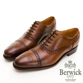 【GEORGE 喬治皮鞋】Berwick西班牙進口-固特異工藝橫飾鋸齒雕花牛津鞋 -棕335004KM24