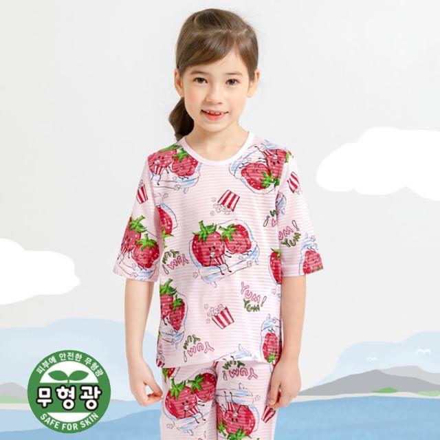 【Mellisse】韓國空運七分袖睡衣套裝(草莓女孩)