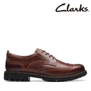 【Clarks】男鞋 Batcombe Far 英倫雕花設計正裝休閒鞋 皮鞋(CLM73439C)