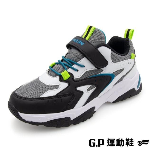 【G.P】拼貼風兒童休閒鞋P0661B-綠色(SIZE:32-37 共三色)