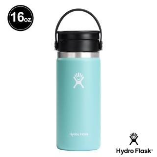 【Hydro Flask】16oz/473ml 寬口旋轉咖啡蓋保溫杯(露水綠)(保溫瓶)