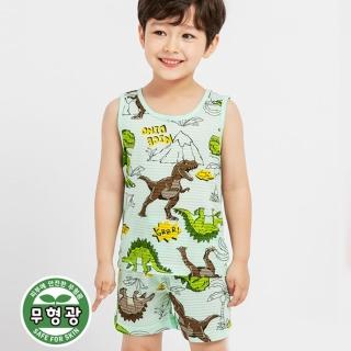【Mellisse】韓國空運無袖居家服套舞裝(綠霸王龍)