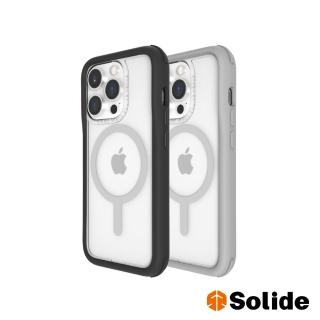 【SOLiDE】iPhone 15 Pro Max 6.7吋 維納斯抗菌軍規防摔磁吸手機殼 附透明霧面背蓋