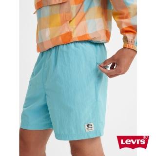【LEVIS 官方旗艦】Gold Tab金標系列 男款 鬆緊帶休閒短褲 天空藍 熱賣單品 A4631-0001