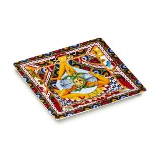 【義大利Lamart】Santa Rosalia 西西里陽光系列 古典餐瓷小方盤(12.5cm)