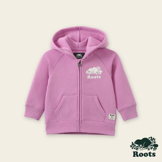 【Roots】Roots嬰兒-絕對經典系列 左胸海狸LOGO連帽外套(紫色)