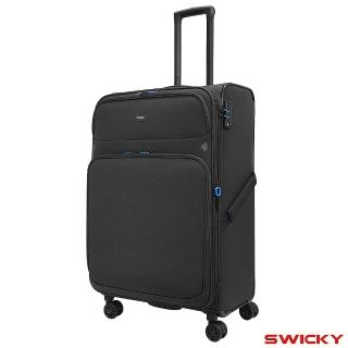 【SWICKY】28吋復刻都會系列旅行箱/布面行李箱/布箱(黑)