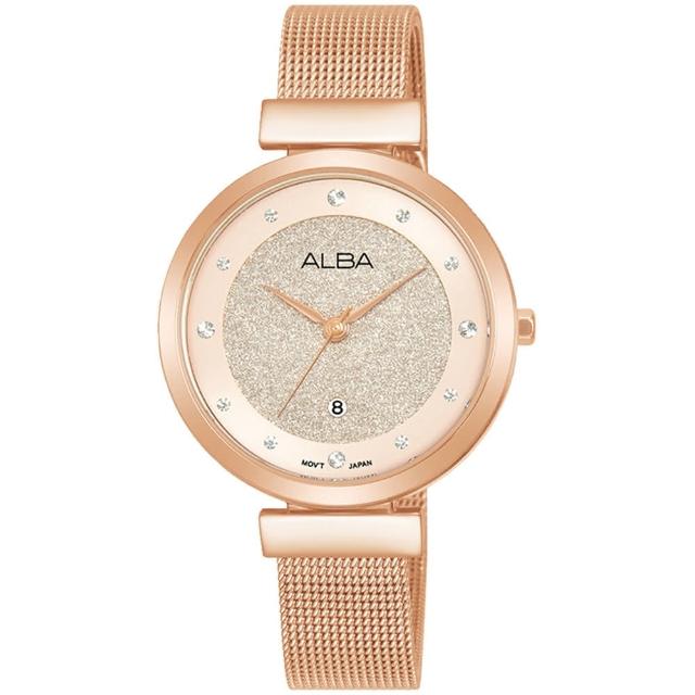 【ALBA】米蘭帶晶鑽女錶-32mm(AH7CA0X1/VJ22-X403P)