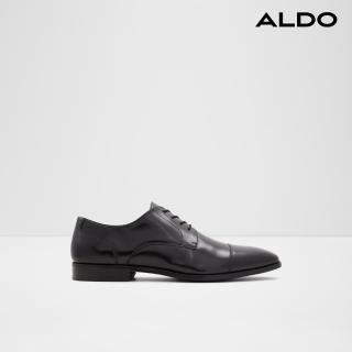 【ALDO】CALLAHAN-經典素面綁帶真皮紳士鞋-男鞋(黑色)