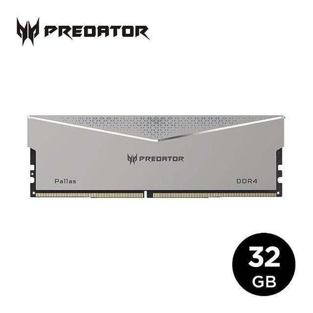 【Acer 宏碁】Predator Pallas DDR4-3600 32G超頻桌上型記憶體(16G*2 CL18)