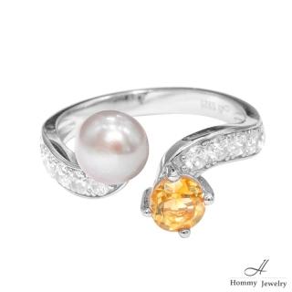 【幸福珠寶】黃水晶珍珠戒指(5A級黃水晶 天然珍珠)