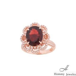 【幸福珠寶】紅石榴戒指固定圍(女人特權 巴西 紅石榴 兩戴款 戒指 墜飾)