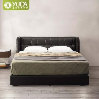 【YUDA 生活美學】維爾 黑色 5尺雙人 皮革厚床底/床台/床架(床底座/床架)