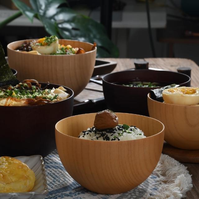 【Pena 珮娜家居】日式木碗 二入組(餐碗、湯碗、沙拉碗)