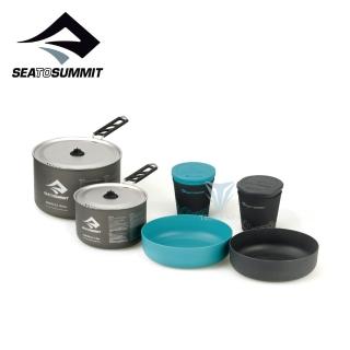【SEA TO SUMMIT】Alpha 折疊鍋具組-含2人餐具組-2.2(餐具組/露營/登山/野炊/摺疊鍋)