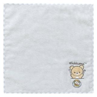 【San-X】拉拉熊 懶懶熊 NEW BASIC系列 棉質迷你方巾 拉拉熊 開動 基礎風(Rilakkuma)