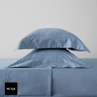 【HOLA】托斯卡素色純棉床包單人迷霧藍