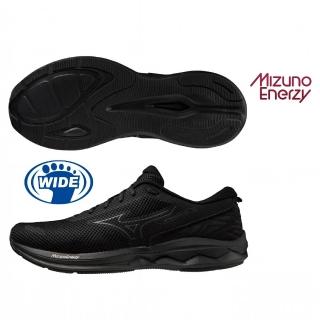 【MIZUNO 美津濃】慢跑鞋 男鞋 運動鞋 緩震 一般型 寬楦 WAVE REVOLT 3 黑 J1GC238501(991)