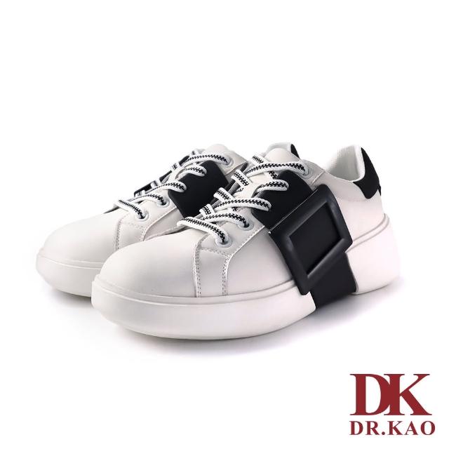 【DK 高博士】潮流撞色環扣氣墊鞋 73-3141-90 黑色