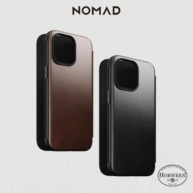【NOMAD】iPhone 15 Pro Max 6.7-精選Horween皮革保護套(嚴選Horween皮革獨特紋理更具特色)