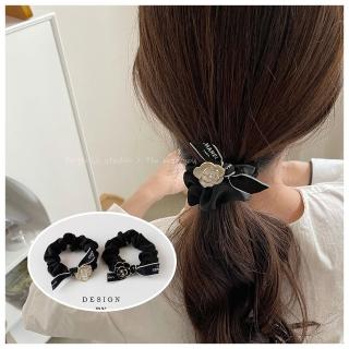 【HaNA 梨花】日本川野手工製作．山茶花小腸髮圈緞帶2件組