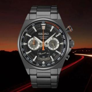 【SEIKO 精工】CS系列 極速賽車三眼計時腕錶 SK038 /41mm(8T63-00T0SD/SSB399P1)