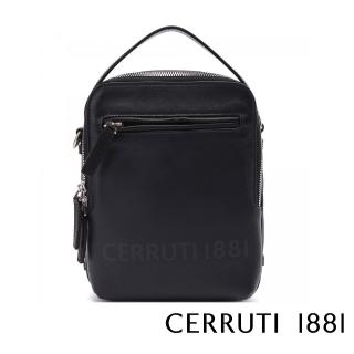 【Cerruti 1881】義大利頂級小牛皮肩背包(深藍色 CEBO05335M)