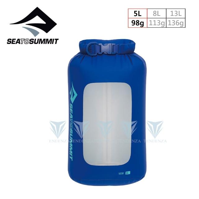 【SEA TO SUMMIT】70D 視窗式輕量防水收納袋 5公升-背環(收納袋/防水/輕量/乾燥/透視)