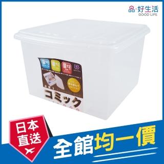 【GOOD LIFE 品好生活】日本製 透明萬用附蓋多用途收納盒（24.5x22.5cm）(日本直送 均一價)